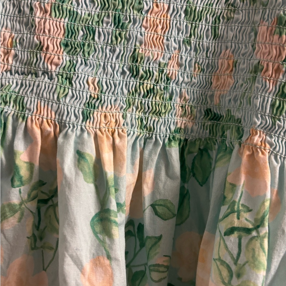 Hill House Floral Nap Dress - Blue Roses Poplin - Picture 3 of 5